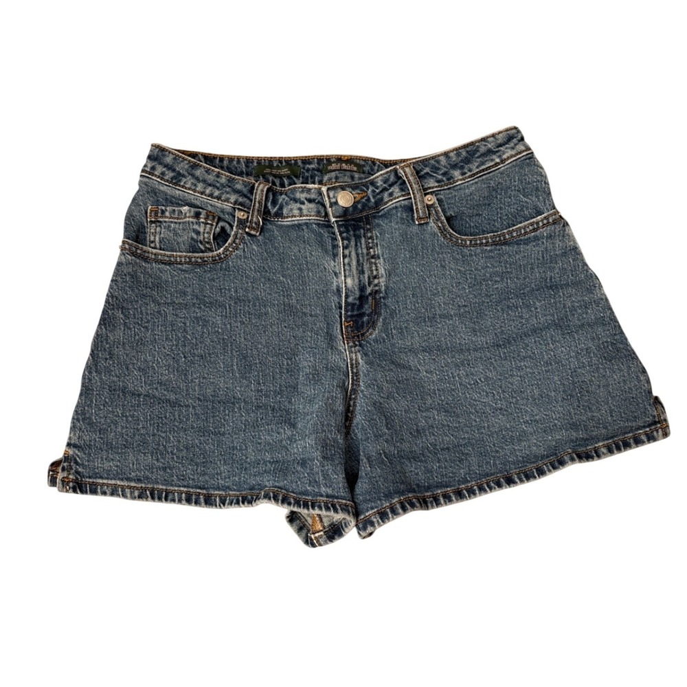 Wild Fable Midi Shorts Women Blue High Rise Denim SIZE 8